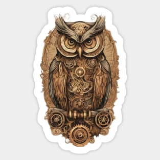 Steampunk Owl Sticker